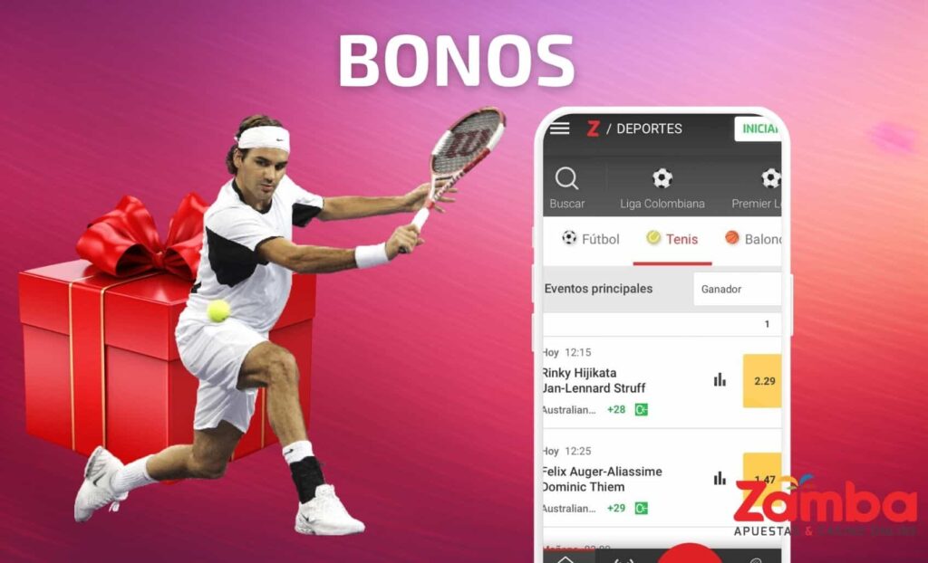 Zamba Colombia Bonos para las apuestas de tenis