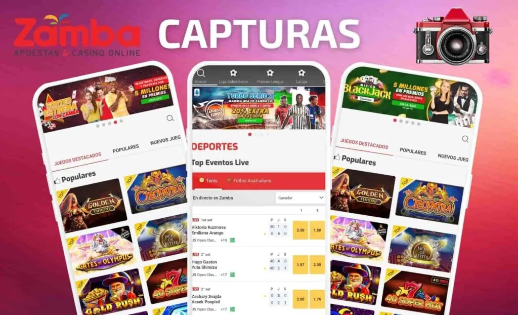 Zamba Colombia Capturas de pantalla de la aplicación de apuestas