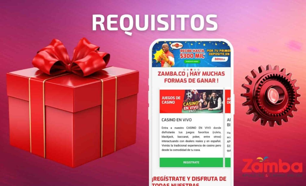 Zamba Colombia Requisitos del código promocional