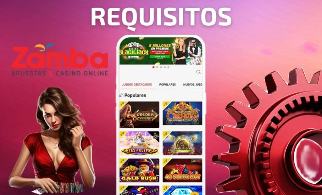 Zamba Colombia app Requisitos del sistema