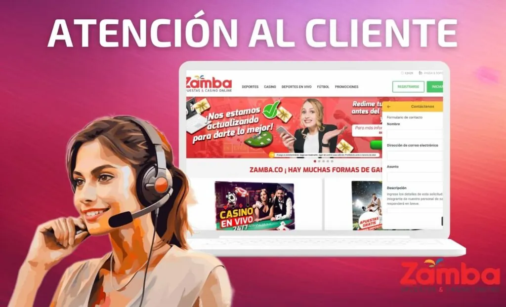 Servicio de atención al cliente Zamba Colombia site