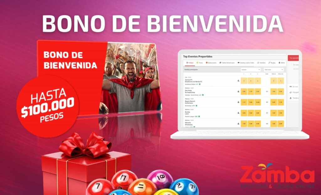 Zamba Colombia bono de bienvenida apuestas