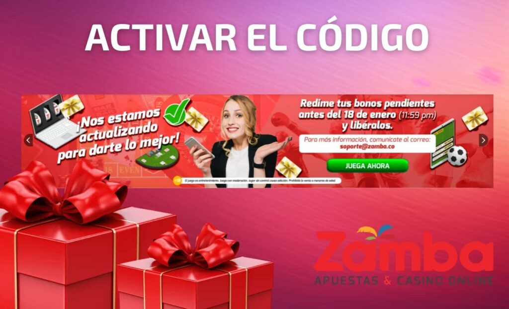 Zamba Colombia Cómo activar el código promocional