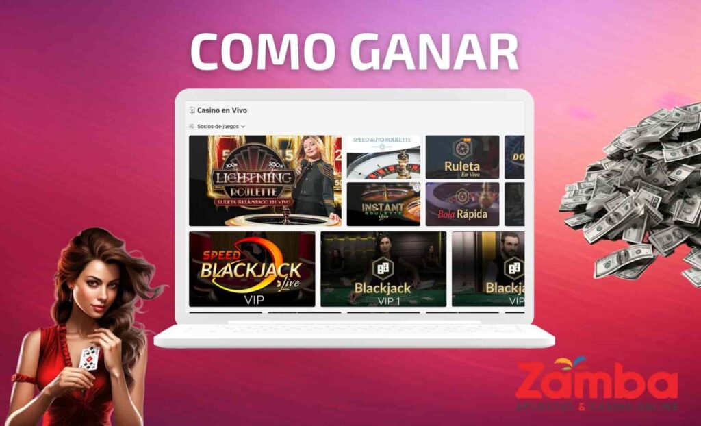 Zamba Colombia Cómo ganar dinero con los juegos en vivo